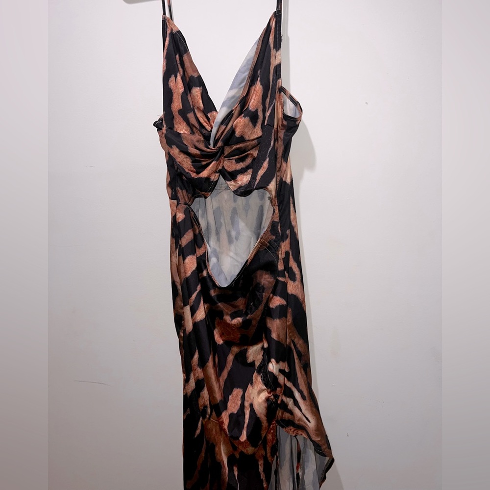 Cheetah silk dress